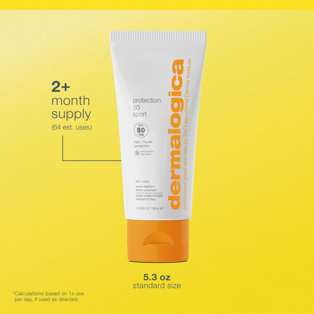 Dermalogica Protection 50 Sport size comparison in hand for scale and portability