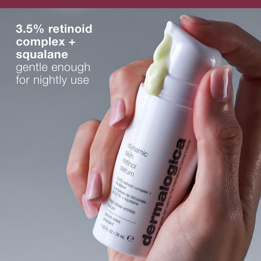 Dermalogica bottle staged in bathroom highlighting squalane hydration