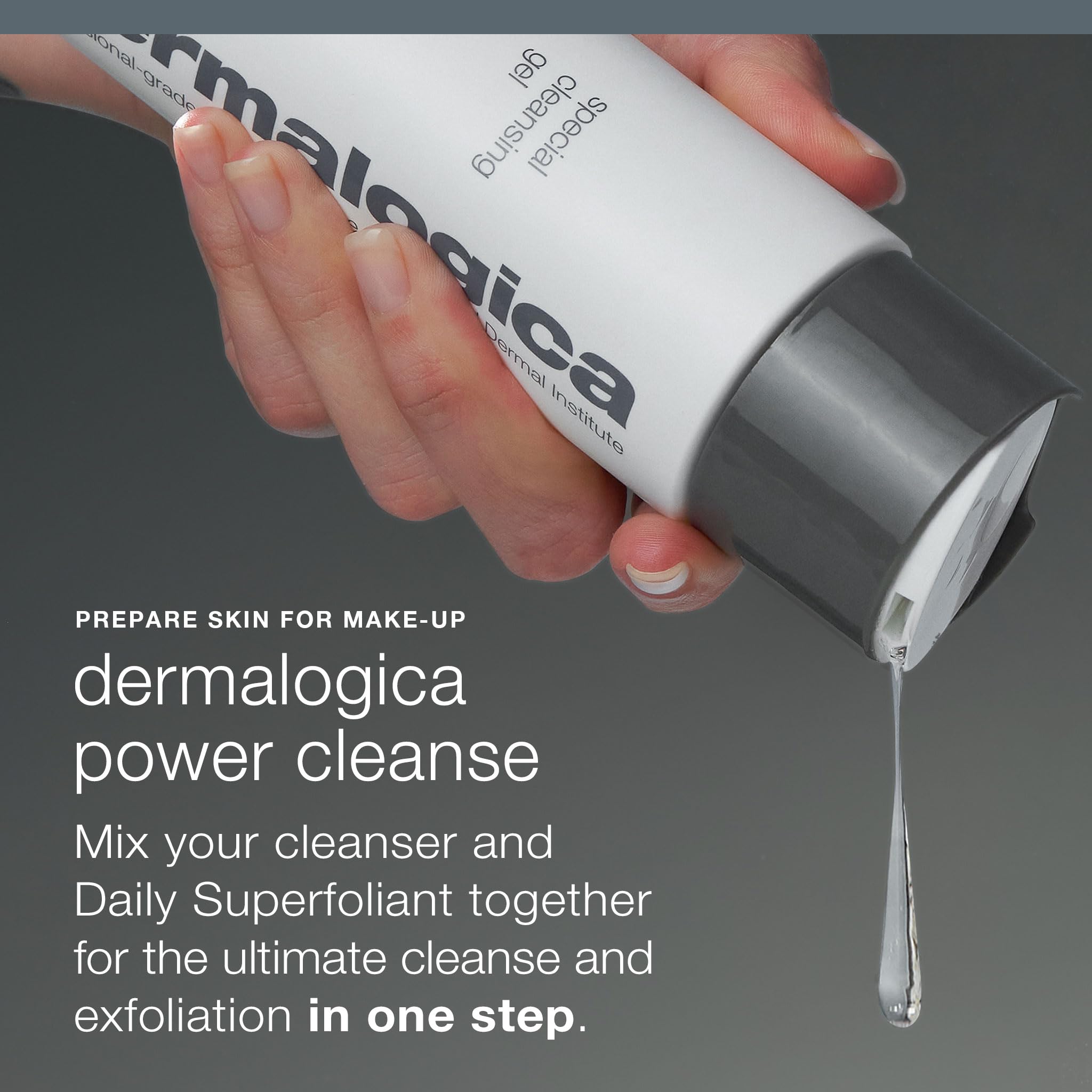 Dermalogica 2 oz jar in hand for clear size and travel-friendly convenience