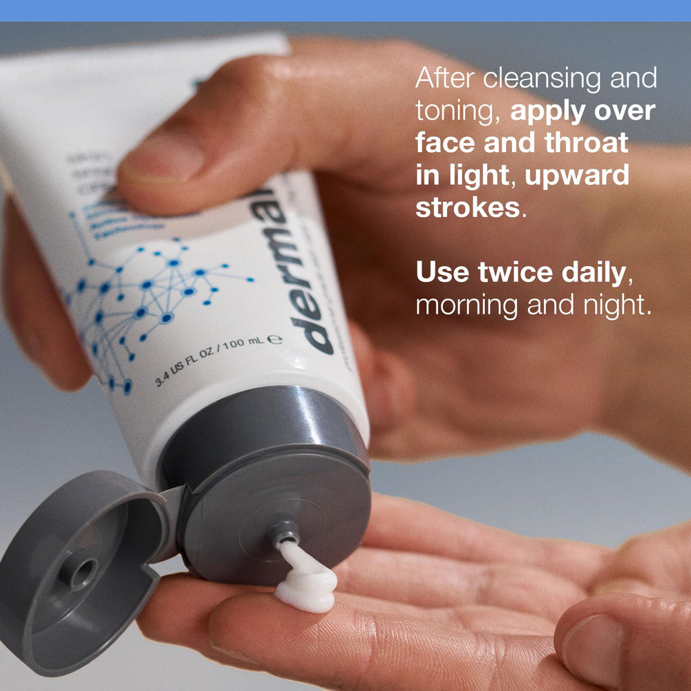 Dermalogica product label close-up showing formulation details and ingredient transparency