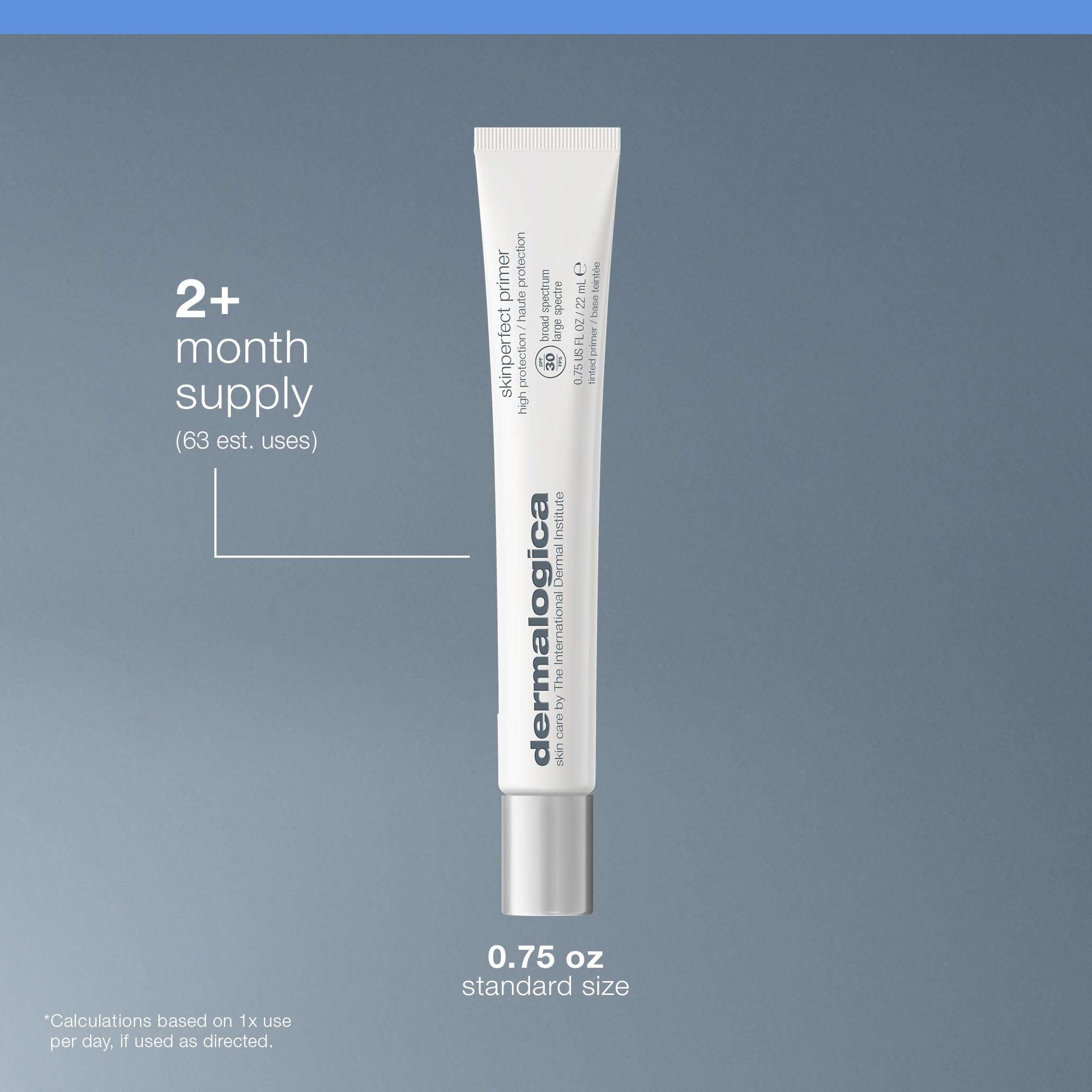 Dermalogica primer tube label close-up showing SPF30 protection benefit