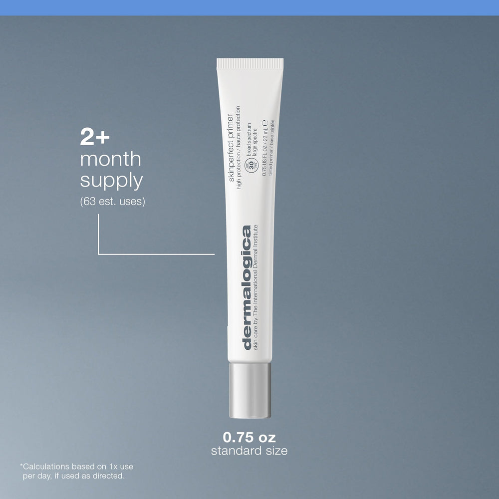 Dermalogica primer tube label close-up showing SPF30 protection benefit