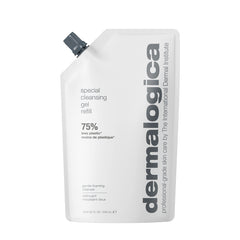 Dermalogica refill pouch front showing product and eco benefit