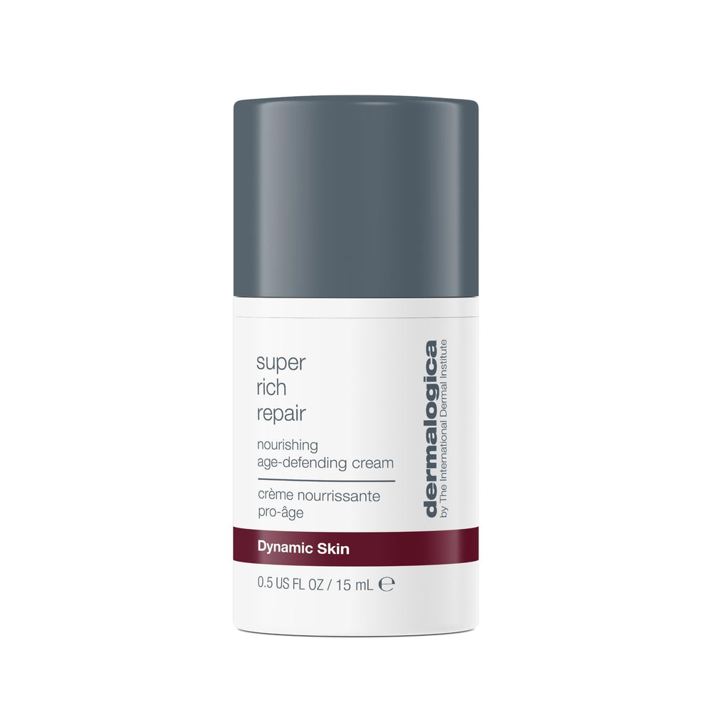 Dermalogica jar front view showing packaging and compact 0.5 fl oz benefit