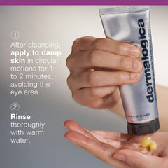 Dermalogica product on hand demonstrating consistency and warming activation benefit