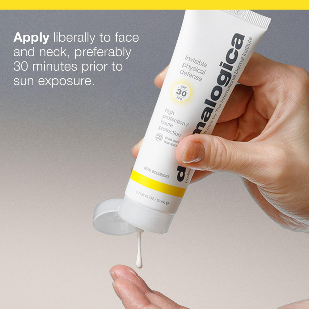 Dermalogica tube cap and label detail showing non-nano zinc oxide benefit