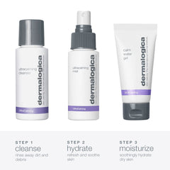 Dermalogica UltraCalming Cleanser pump close-up for gentle cleansing