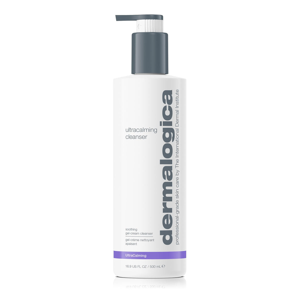 Dermalogica bottle front packaging showing calming benefits and size