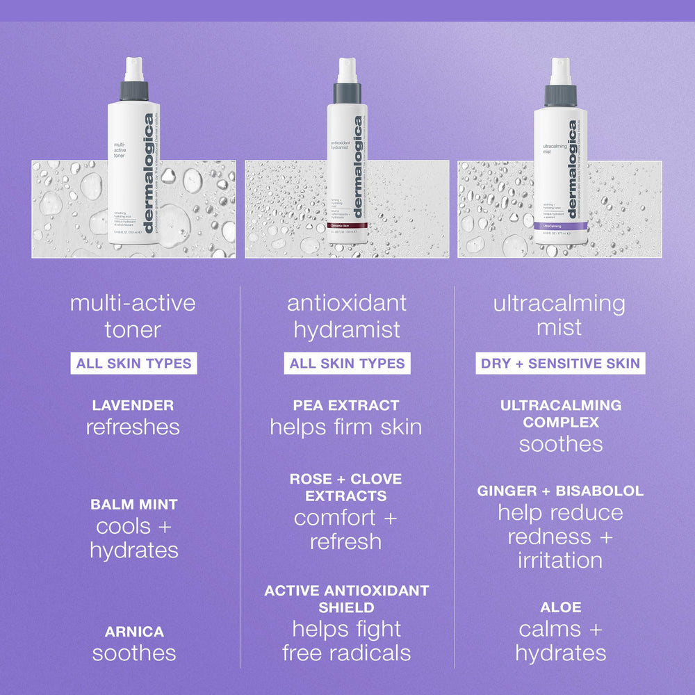 Dermalogica close-up label highlighting UltraCalming Complex and gentle benefit