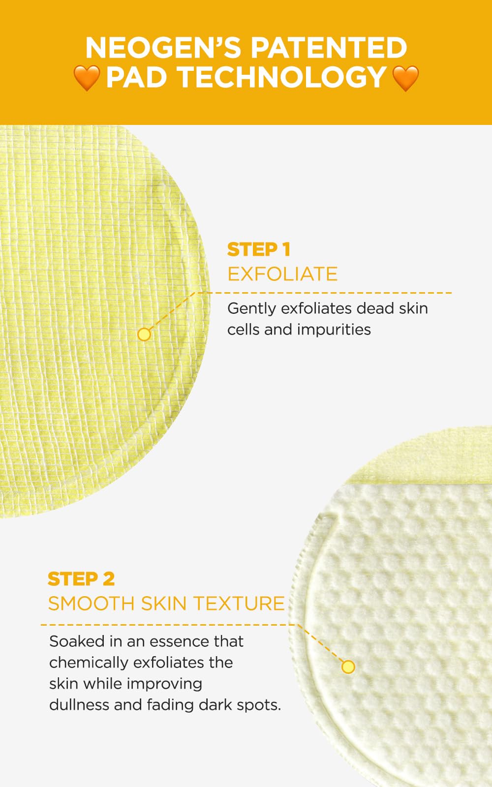 DERMALOGY by NEOGENLAB pad releasing serum to hydrate and renew skin