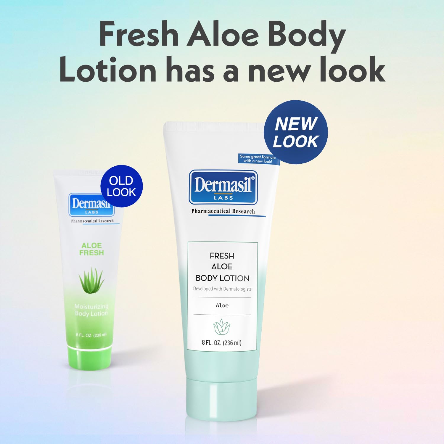 Dermasil lotion texture swipe showing smooth, non-greasy absorbency