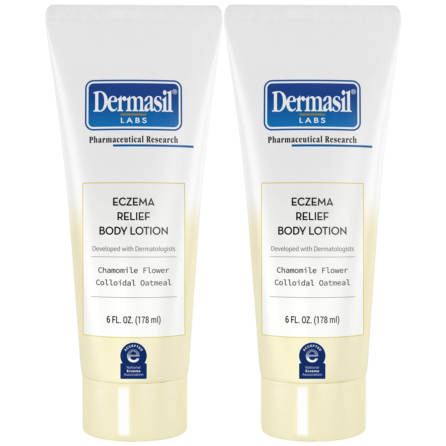 Dermasil front packaging showing two 6 oz tubes and product benefit