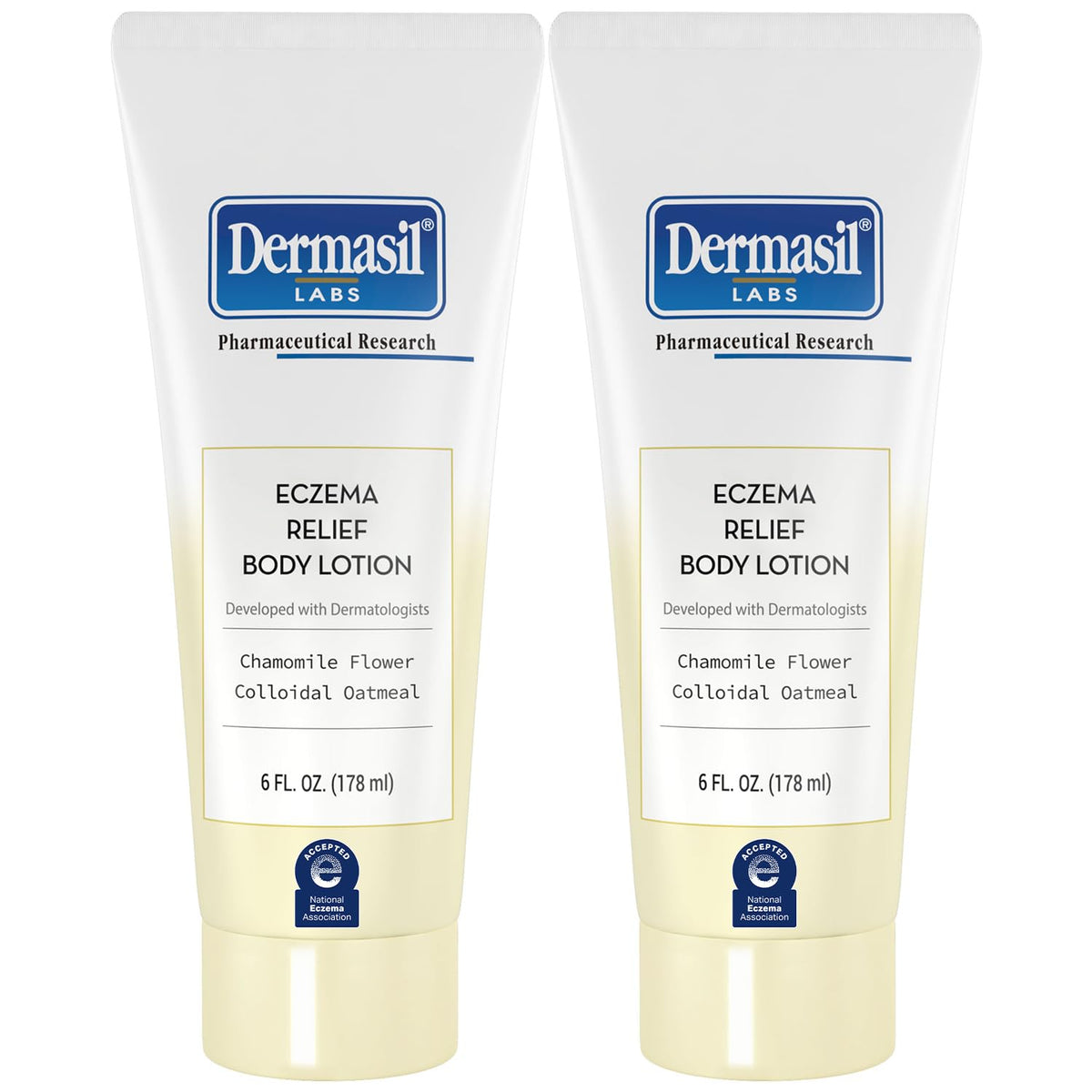 Dermasil front packaging showing two 6 oz tubes and product benefit