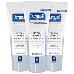 Dermasil front packaging showing three 8 oz tubes and product benefits