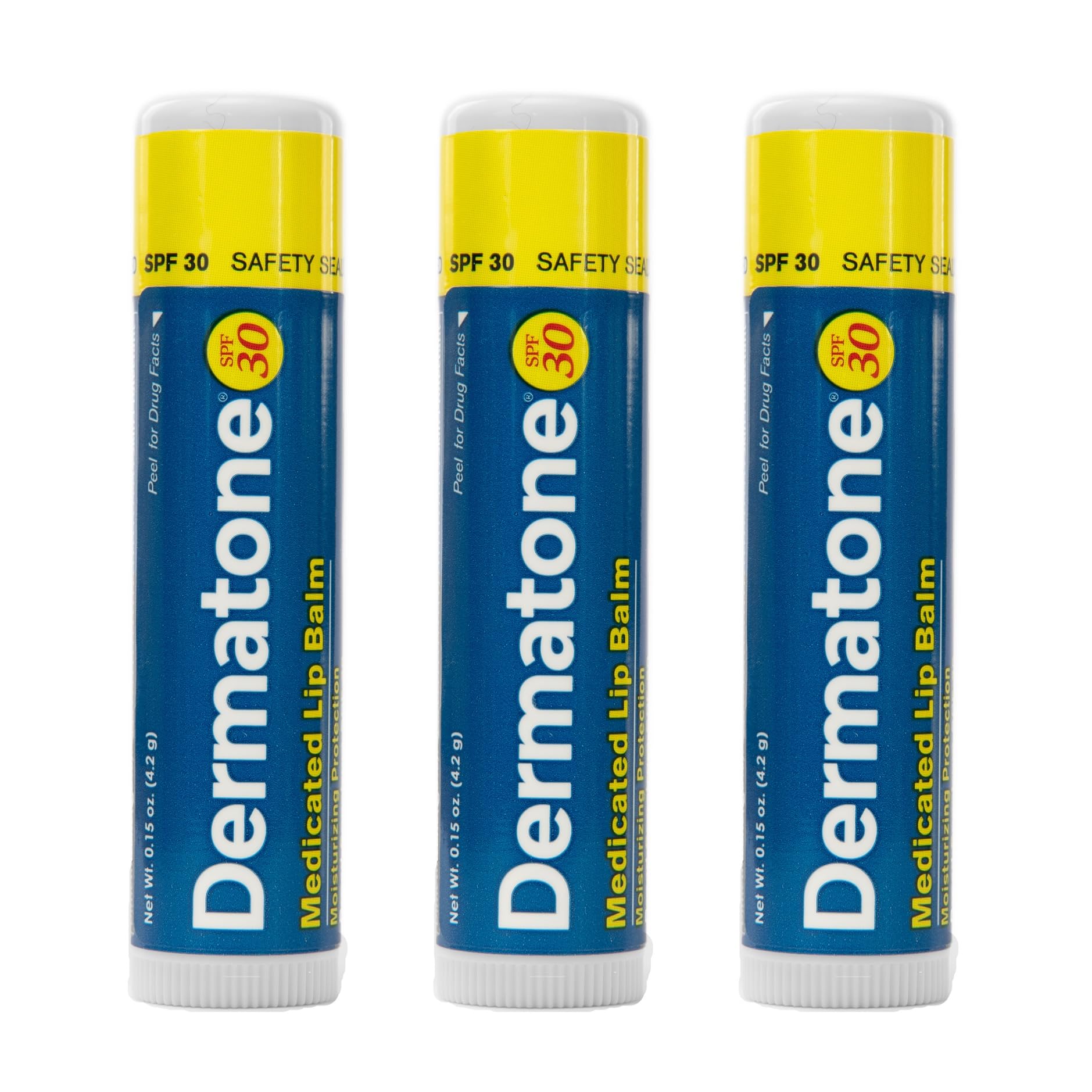 DERMATONE front packaging showing SPF 30 protection and medicated balm