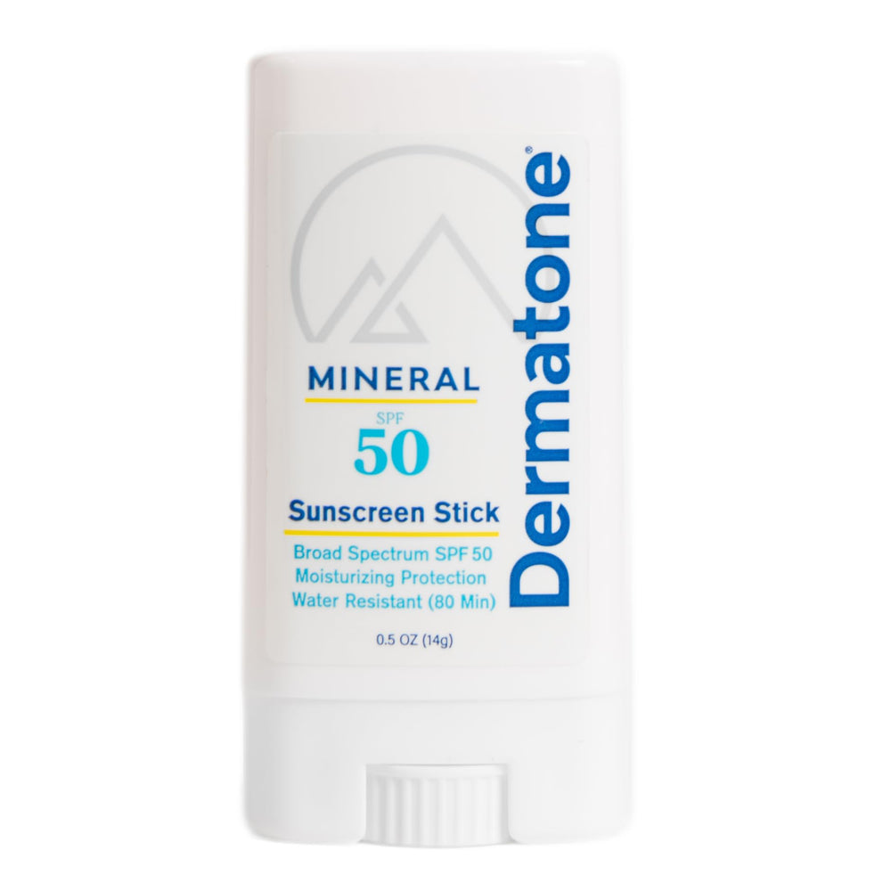 DERMATONE front packaging showing compact reef-safe sun stick benefit