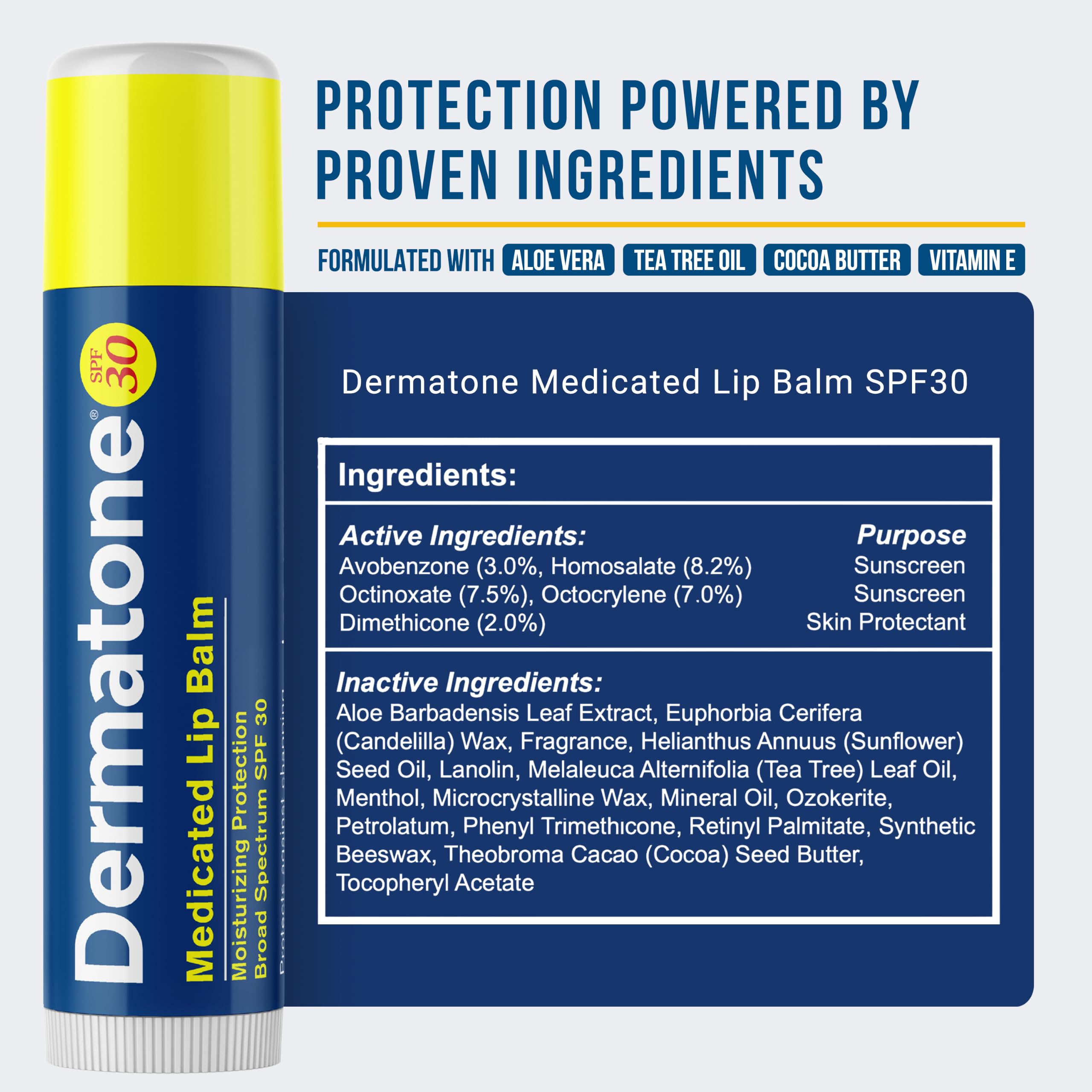 DERMATONE stick in hand showing compact 0.15oz travel-friendly size