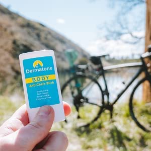 DERMATONE mini stick inside a travel kit illustrating portability for workouts