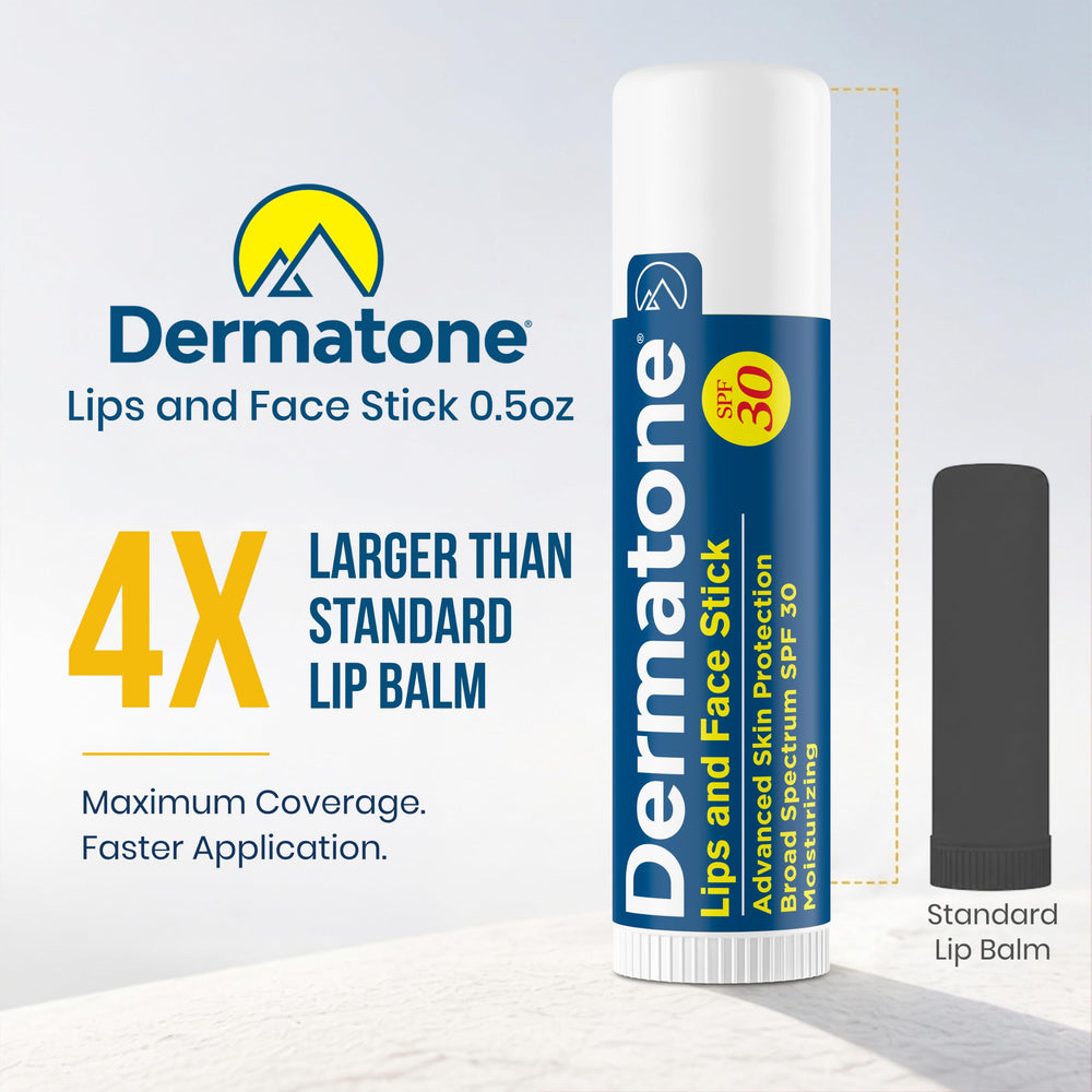 DERMATONE solid balm texture close-up highlighting non-greasy protective barrier