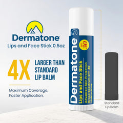 DERMATONE solid balm texture close-up highlighting non-greasy protective barrier