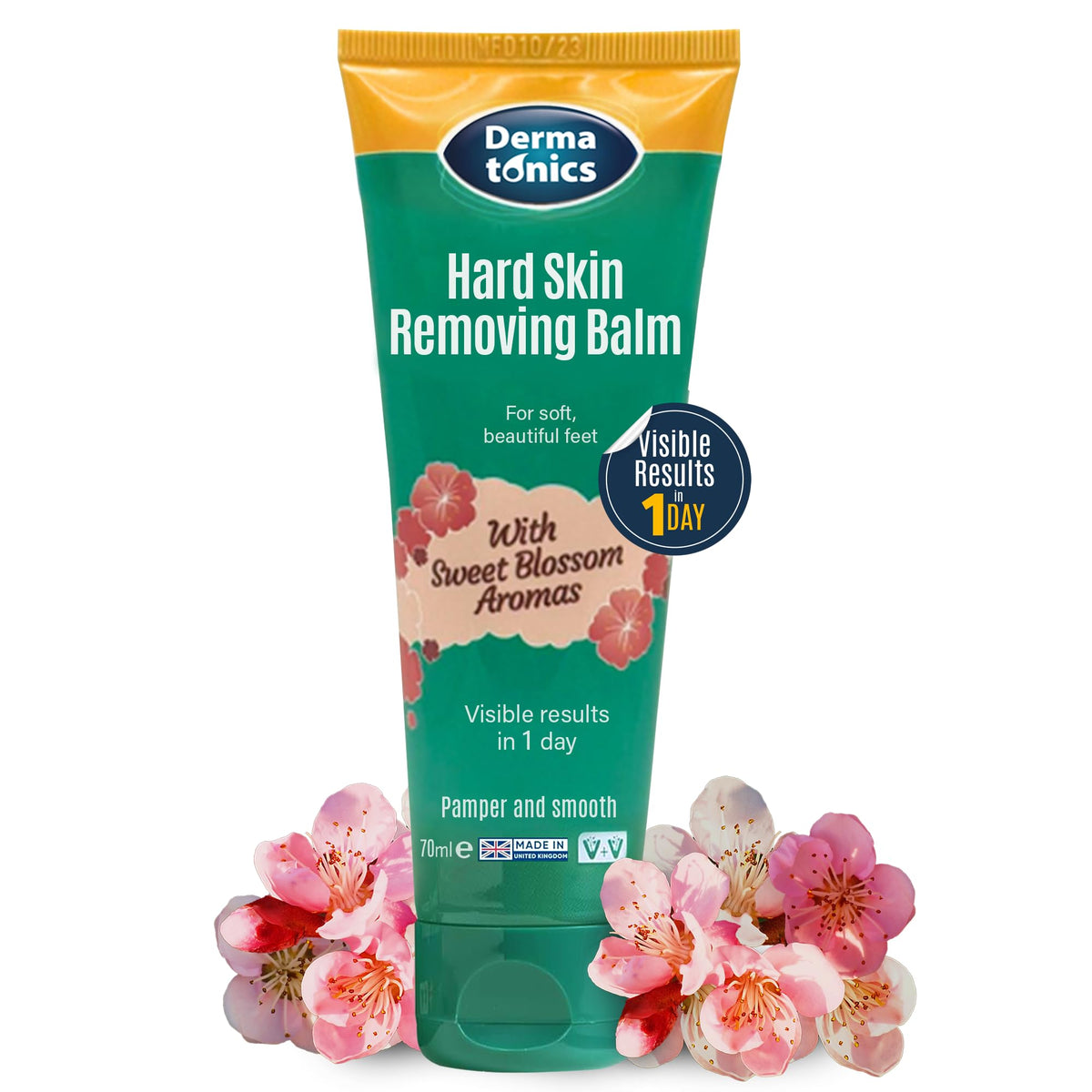 Dermatonics front tube with Sakura blossom scent, shows product branding and size for quick identification