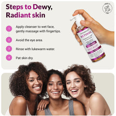 DERMATOUCH bottle on sink in bathroom routine conveying everyday usability and comfort
