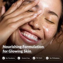 DERMATOUCH bottle beside cucumber slice highlighting soothing botanical benefit