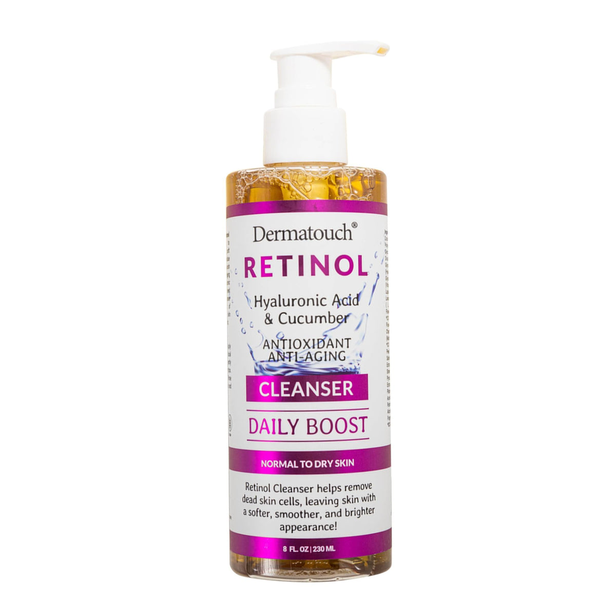 DERMATOUCH front packaging shows bottle and product name for clear identification and appeal