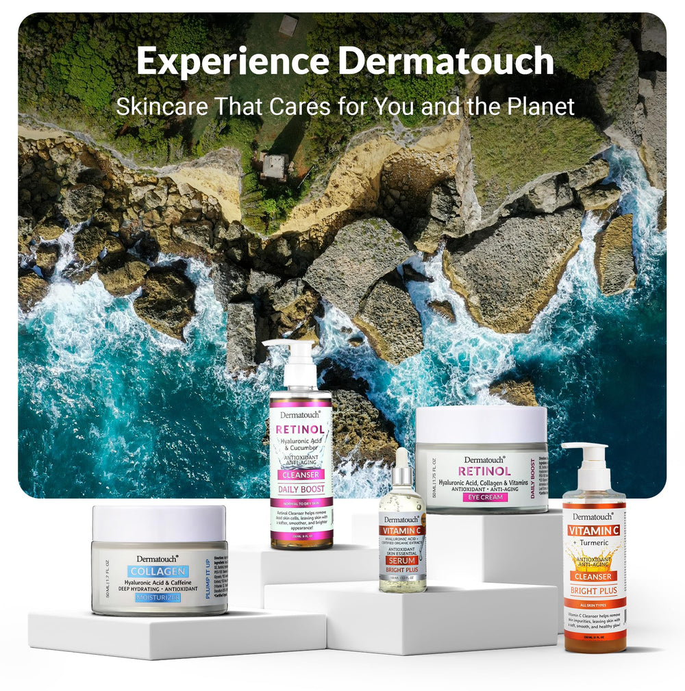 DERMATOUCH back label detail showing ingredients and dermatologist approval