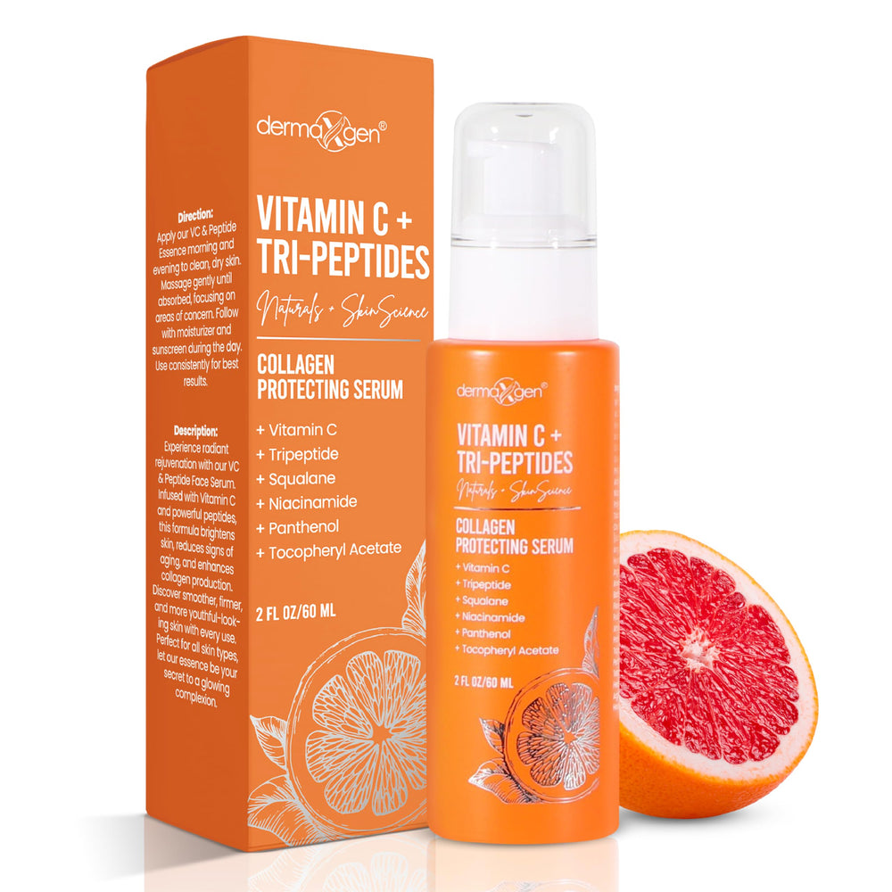 DERMAXGEN front bottle view showing brand and travel-friendly size benefit