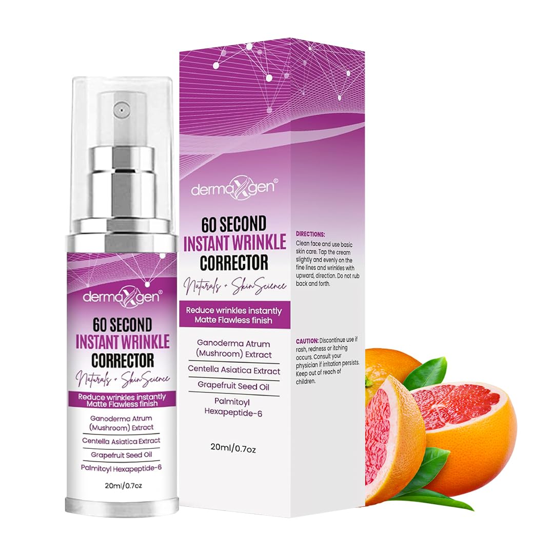 DERMAXGEN front packaging showing bottle and branding, highlights portability