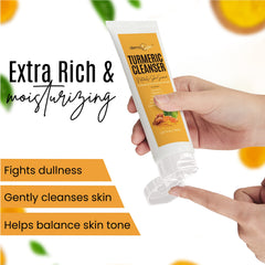 DERMAXGEN ingredients display with turmeric and vitamin C for brightening