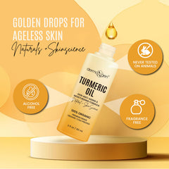 DERMAXGEN turmeric root ingredient shot highlighting natural brightening benefit