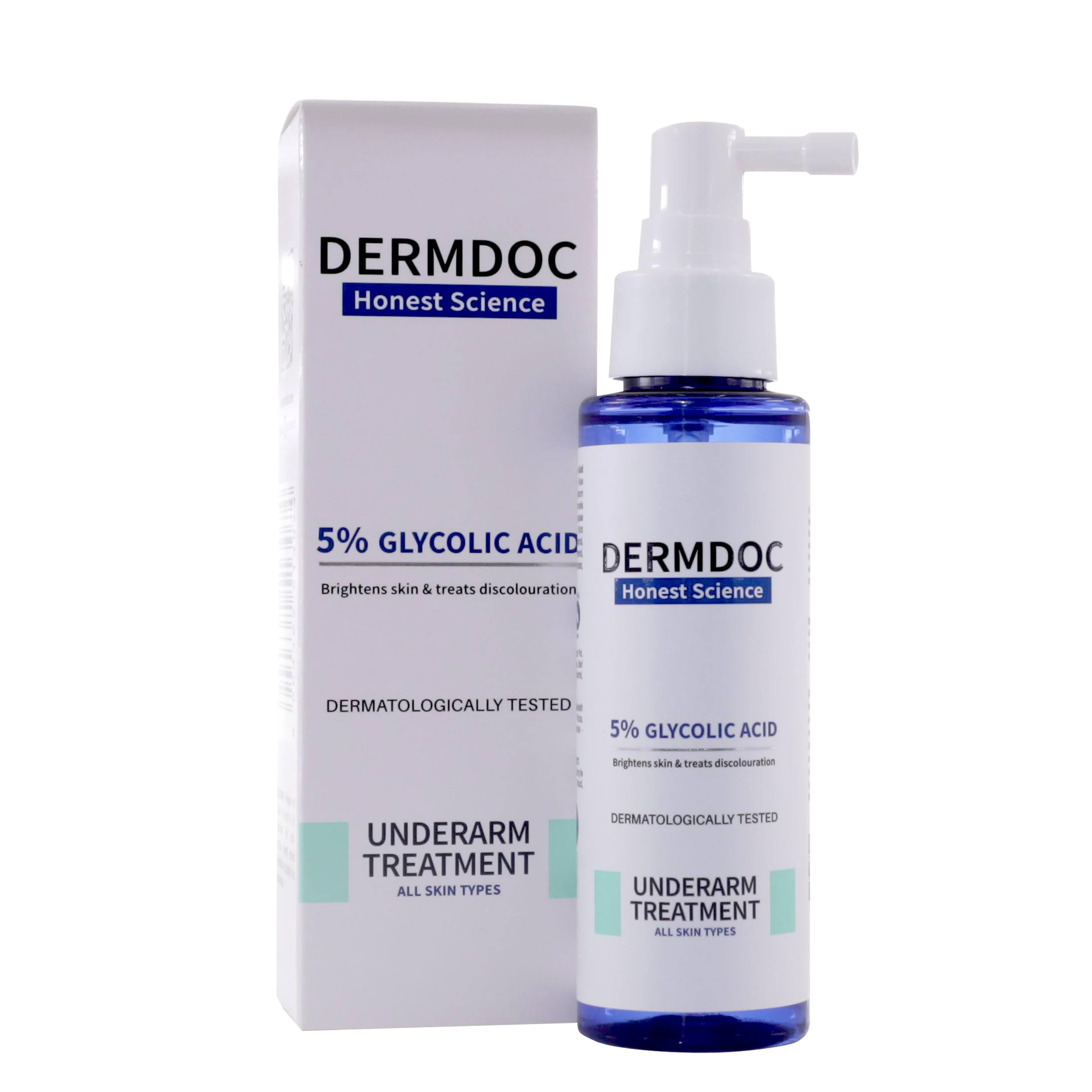 DermDoc bottle front packaging showing label and size for quick identification benefit