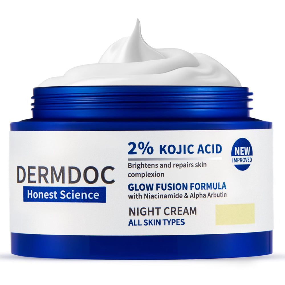 DermDoc front jar showing clean packaging and nightly hydration benefit