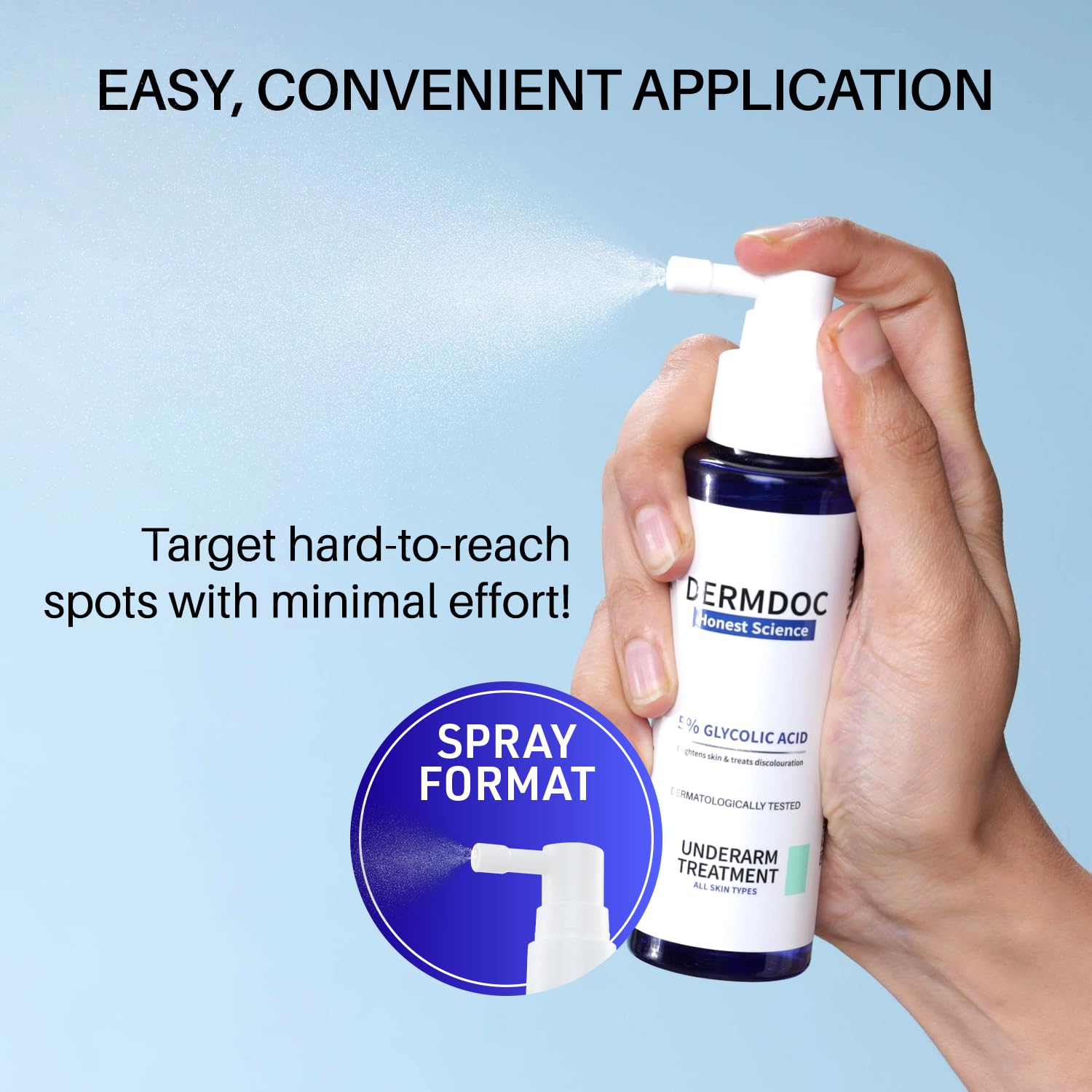 DermDoc next to a ruler to show 100ml scale for travel-friendly convenience