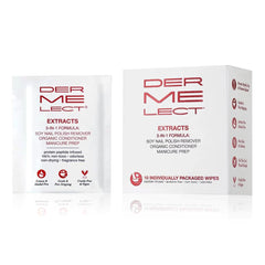 Dermelect front packaging showing award badges and compact 10-pack convenience