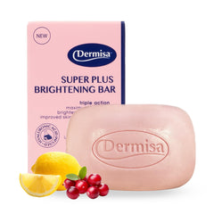 Dermisa brightening bar front packaging showing product name and size for clarity