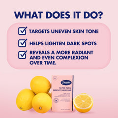 Dermisa lemon and cranberry ingredient display conveying natural brightening benefits
