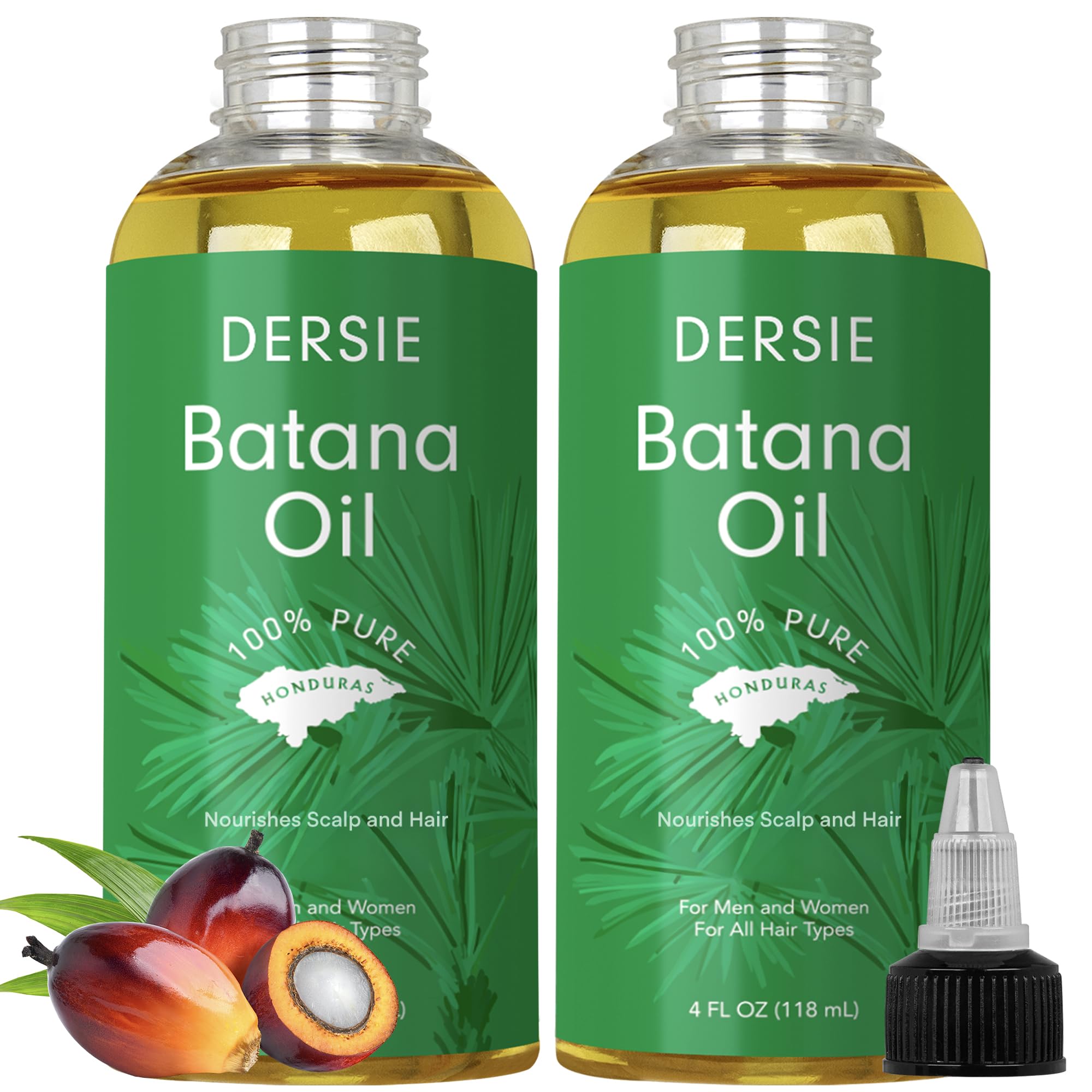 Dersie front packaging showing two 4 fl oz bottles and label benefits