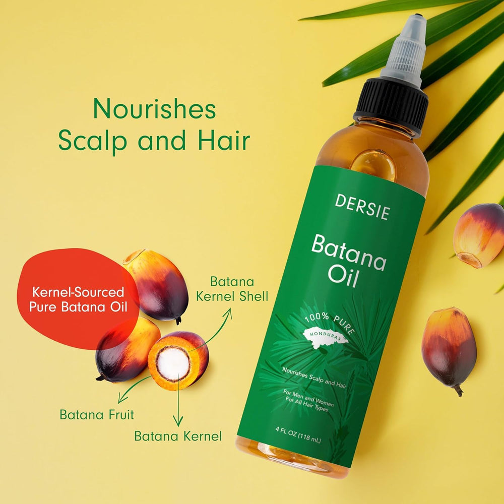 Dersie bottle open with oil dropping, demonstrating easy application