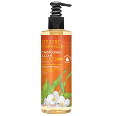 Desert Essence bottle styled in bathroom lifestyle to show daily routine fit