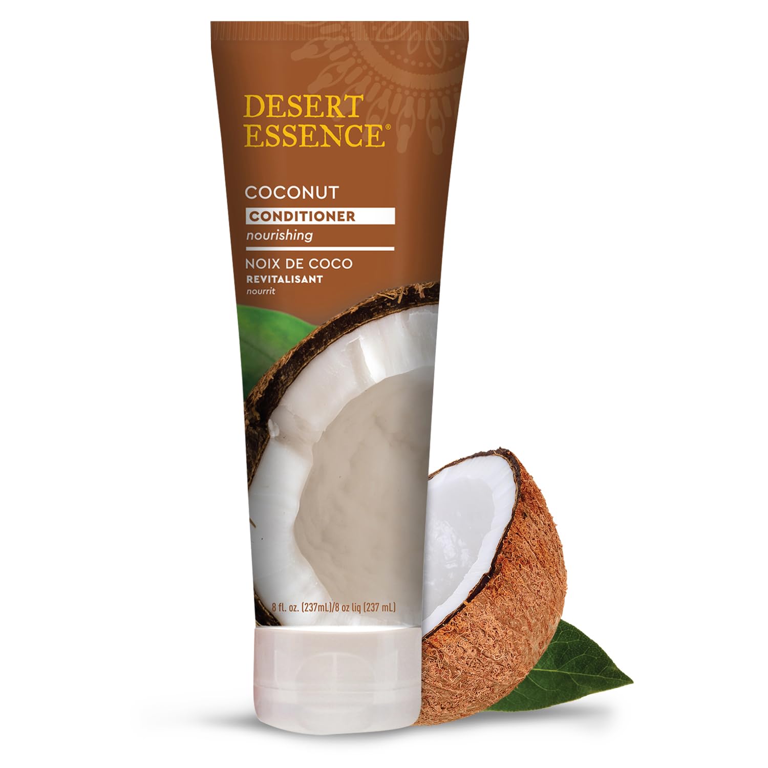 Desert Essence front packaging showing bottle and label for clear identification and trust