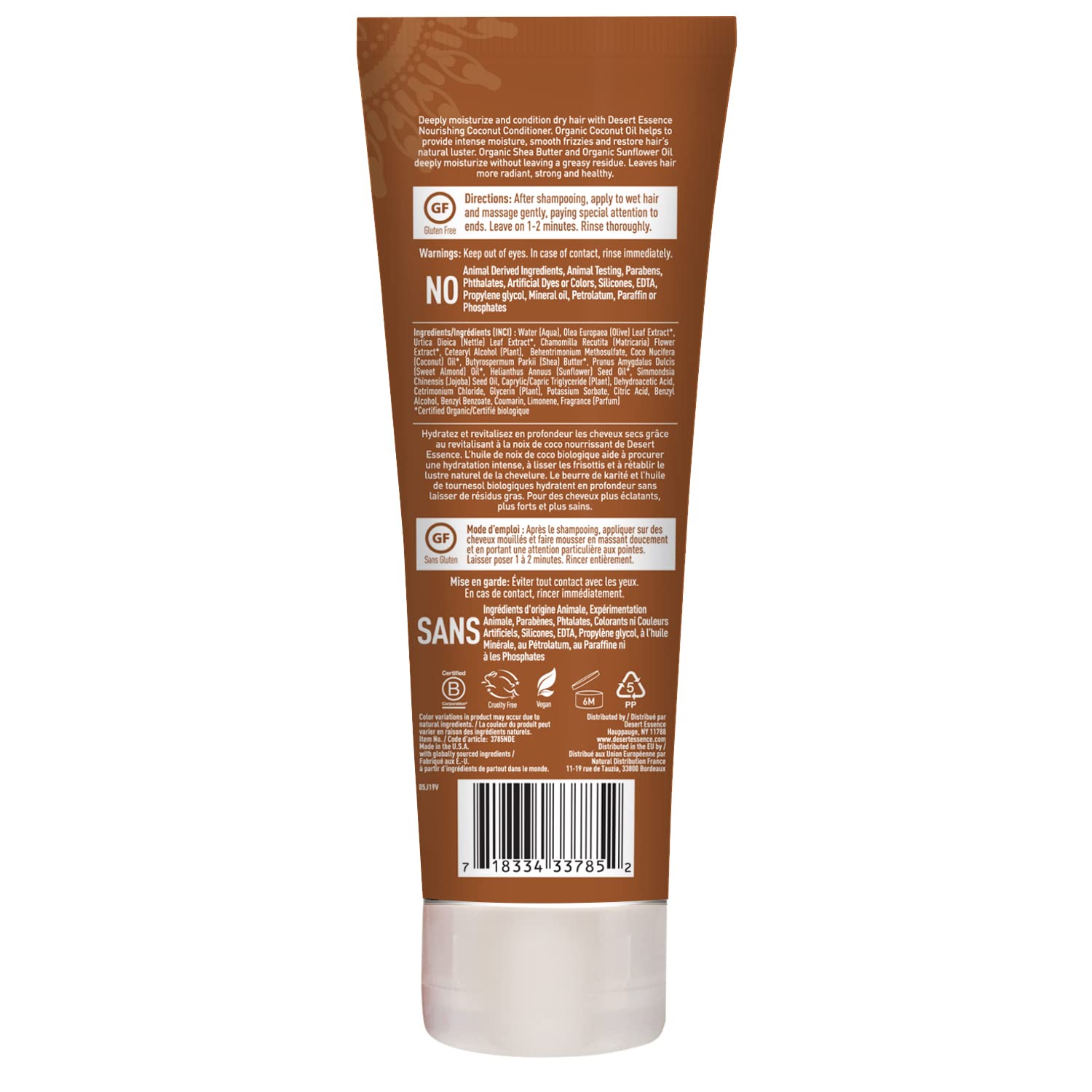 Desert Essence dollop on hand demonstrating creamy texture and easy spread benefit