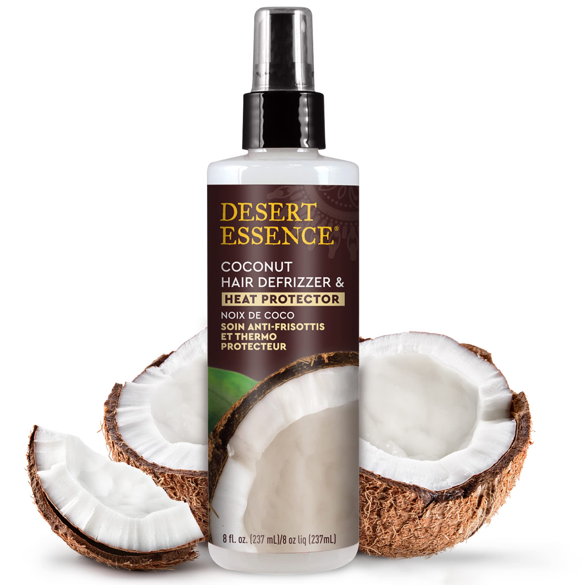 Desert Essence label close-up highlighting ingredients and clean formula