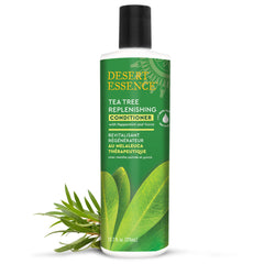 Desert Essence conditioner back label listing ingredients and directions