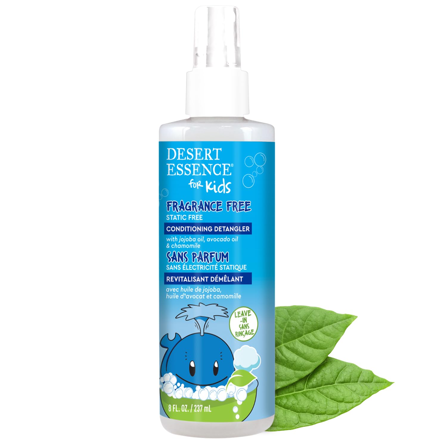 Desert Essence front packaging showing bottle and unscented label for gentle care