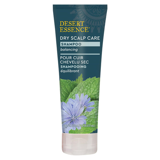 Desert Essence bottle front view showing clean label and volume benefit