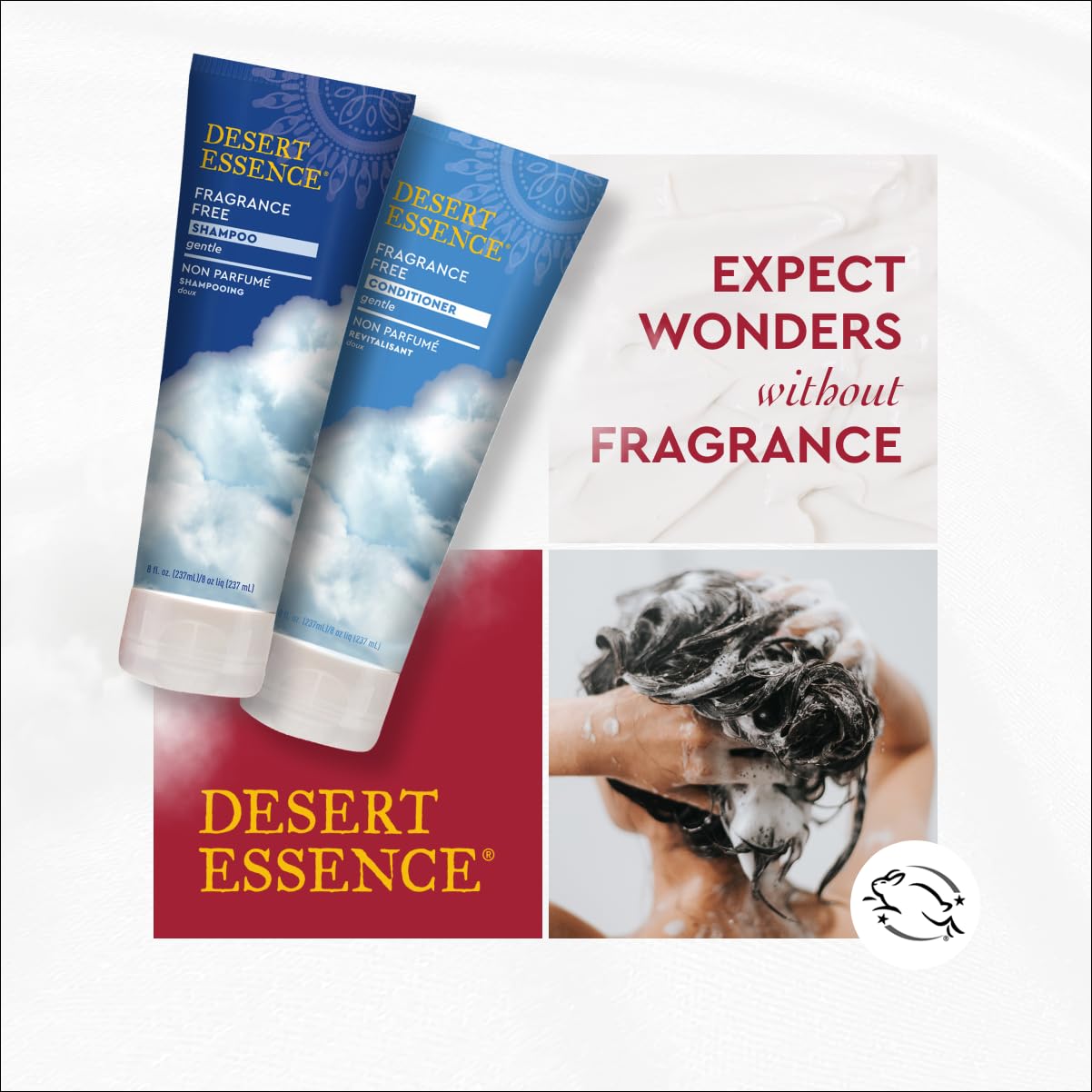 Desert Essence held in hand for size comparison showing convenient 8 fl oz portability