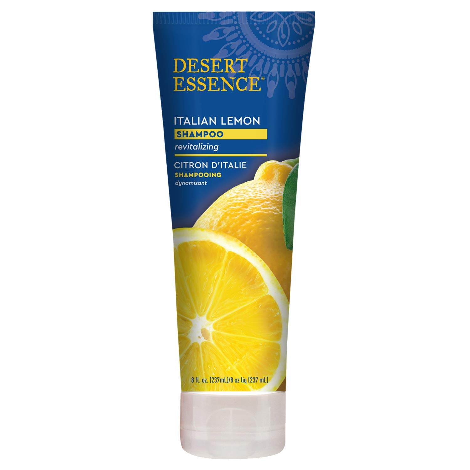 Desert Essence back label listing ingredients and transparency benefit
